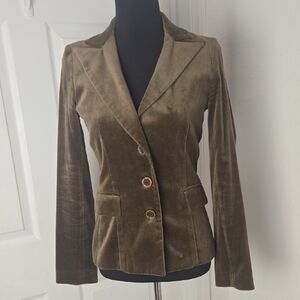 Susana Monaco Velvet Olive Blazer